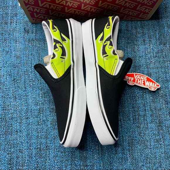 NWT Vans Classic Slip On Slime Flame Sneakers - Picture 3 of 7